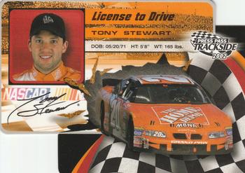 2002 Press Pass Trackside - License to Drive Die Cuts #LDP 32 Tony Stewart Front