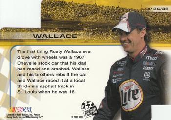 2002 Press Pass Trackside - License to Drive Die Cuts #LDP 34 Rusty Wallace Back