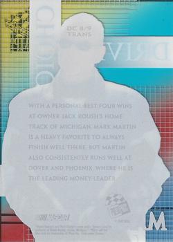 2002 Press Pass VIP - Driver's Choice Transparent #DC 8 Mark Martin Back