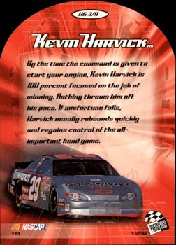 2002 Press Pass VIP - Head Gear Die Cuts #HG 3 Kevin Harvick Back