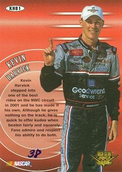2002 Wheels High Gear - Custom Shop Prizes #KHB1 Kevin Harvick Back