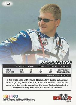 2002 Wheels High Gear - First Gear #F2 Jeff Burton Back