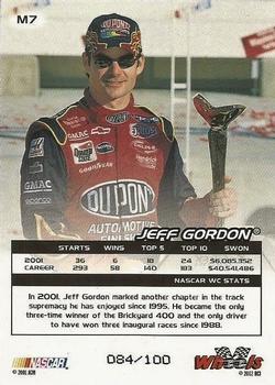 2002 Wheels High Gear - MPH #M7 Jeff Gordon Back