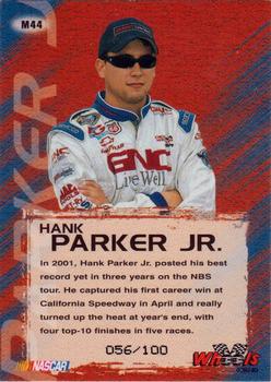 2002 Wheels High Gear - MPH #M44 Hank Parker Jr. Back