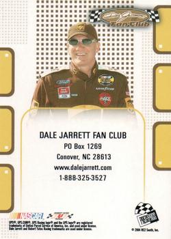 2004 Press Pass Dale Jarrett Fan Club #NNO Dale Jarrett Back