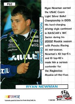 2003 Press Pass - Platinum #P62 Ryan Newman Back
