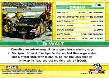 2003 Press Pass - Platinum #P95 Matt Kenseth's Car Back