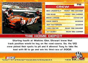 2003 Press Pass - Platinum #P96 Tony Stewart's Car Back