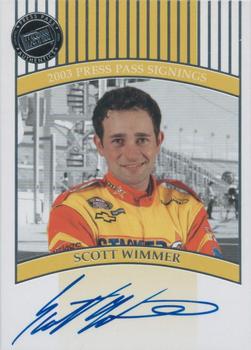 2003 Press Pass - Signings #NNO Scott Wimmer Front