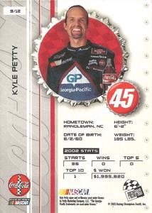 2003 Press Pass Coca-Cola Racing Family #9 Kyle Petty Back