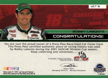 2003 Press Pass Eclipse - Under Cover Cars #UCT 6 Bobby Labonte Back