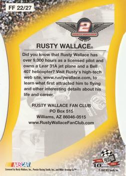 2003 Press Pass Optima - Fan Favorite #FF 22 Rusty Wallace Back