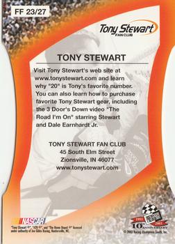 2003 Press Pass Optima - Fan Favorite #FF 23 Tony Stewart Back