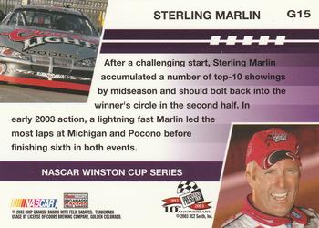 2003 Press Pass Optima - Gold #G15 Sterling Marlin Back