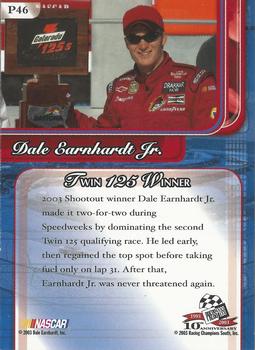 2003 Press Pass Premium - Red Reflectors #P46 Dale Earnhardt Jr. Back