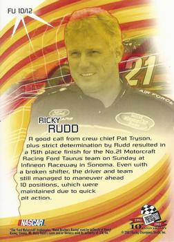 2003 Press Pass Stealth - Fusion #FU 10 Ricky Rudd Back