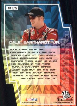 2003 Press Pass Stealth - No Boundaries #NB 11 Dale Earnhardt Jr. Back