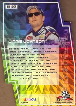 2003 Press Pass Stealth - No Boundaries #NB 16 Jimmie Johnson Back