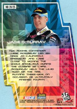 2003 Press Pass Stealth - No Boundaries #NB 20 Jamie McMurray Back