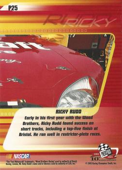 2003 Press Pass Stealth - Red #P25 Ricky Rudd Back