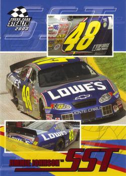 2003 Press Pass Stealth - Red #P63 Jimmie Johnson Front