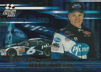 2003 Press Pass Stealth - Supercharged #SC 6 Mark Martin Front
