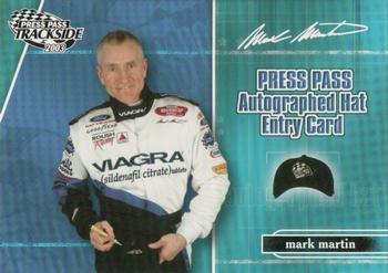 2003 Press Pass Trackside - Hat Giveaway #PPH 16 Mark Martin Front