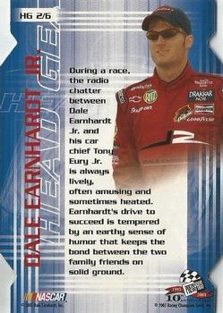 2003 Press Pass VIP - Head Gear Die Cuts #HG 2 Dale Earnhardt Jr. Back
