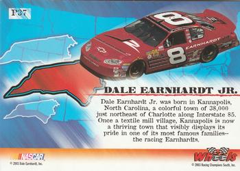 2003 Wheels American Thunder - Holofoil #P37 Dale Earnhardt Jr. Back