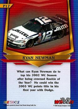 2003 Wheels American Thunder - Holofoil #P17 Ryan Newman Back
