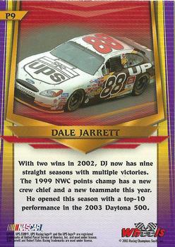 2003 Wheels American Thunder - Holofoil #P9 Dale Jarrett Back