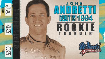 2003 Wheels American Thunder - Rookie Thunder #RT 1 John Andretti Front