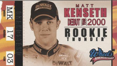 2003 Wheels American Thunder - Rookie Thunder #RT 15 Matt Kenseth Front