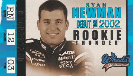 2003 Wheels American Thunder - Rookie Thunder #RT 24 Ryan Newman Front