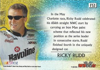 2003 Wheels High Gear - First Gear #F53 Ricky Rudd's Car Back