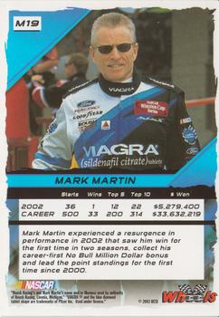 2003 Wheels High Gear - MPH #M19 Mark Martin Back