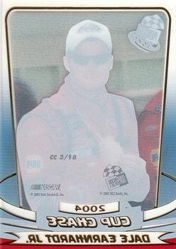 2004 Press Pass - Cup Chase Prizes #CC 3 Dale Earnhardt Jr. Back