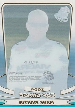 2004 Press Pass - Cup Chase Prizes #CC 12 Mark Martin Back
