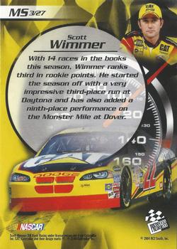 2004 Press Pass Collectors Series Making the Show #MS 3 Scott Wimmer Back