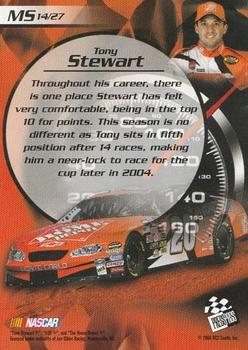 2004 Press Pass Collectors Series Making the Show #MS 14 Tony Stewart Back
