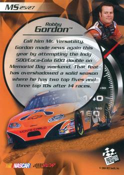 2004 Press Pass Collectors Series Making the Show #MS 25 Robby Gordon Back