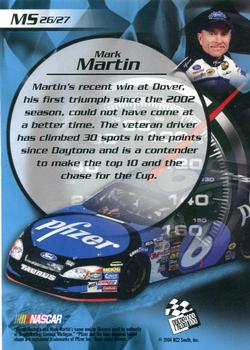 2004 Press Pass Collectors Series Making the Show #MS 26 Mark Martin Back