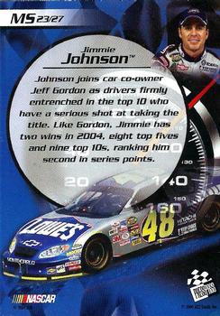 2004 Press Pass Collectors Series Making the Show #MS 23 Jimmie Johnson Back