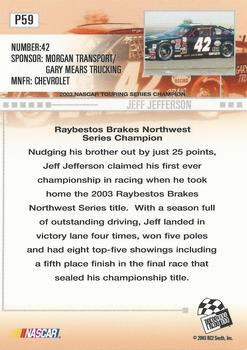2004 Press Pass - Platinum #P59 Jeff Jefferson Back