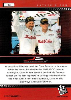 2004 Press Pass Dale Earnhardt Jr. #13 Dale Earnhardt Jr. / Dale Earnhardt Back