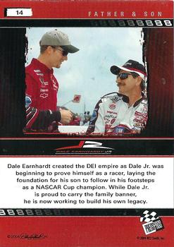 2004 Press Pass Dale Earnhardt Jr. #14 Dale Earnhardt Jr. / Dale Earnhardt Back