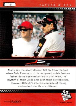 2004 Press Pass Dale Earnhardt Jr. #15 Dale Earnhardt Jr. / Dale Earnhardt Back