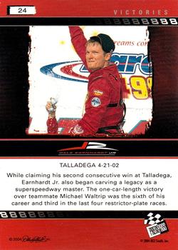 2004 Press Pass Dale Earnhardt Jr. #24 Dale Earnhardt Jr. V Talladega Apr. '02 Back