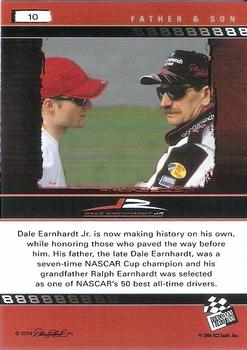 2004 Press Pass Dale Earnhardt Jr. #10 Dale Earnhardt Jr. / Dale Earnhardt Back