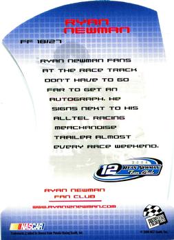 2004 Press Pass Optima - Fan Favorite #FF 18 Ryan Newman Back